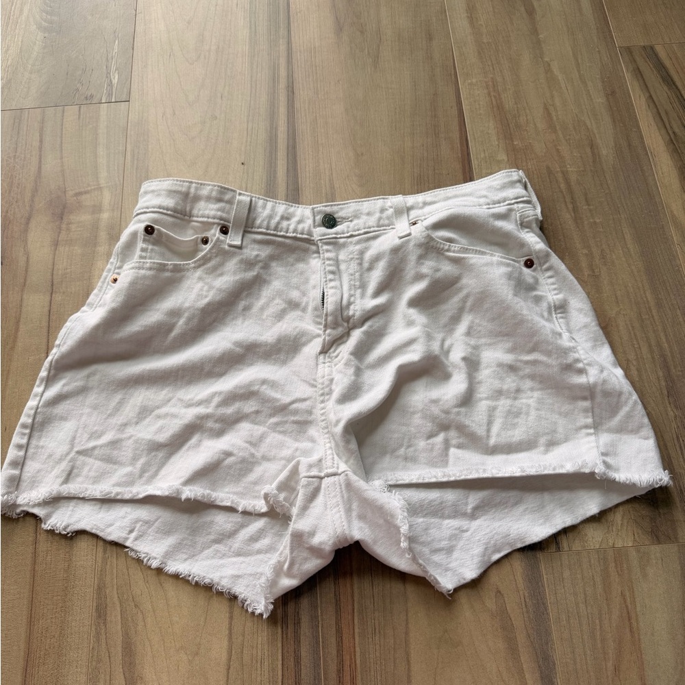 Levi's Women's White Jean Shorts